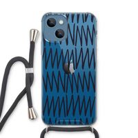 Marrakech Zigzag: iPhone 13 Transparant Hoesje met koord