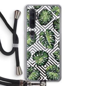 Geometrische jungle: Xiaomi Mi Note 10 Transparant Hoesje met koord