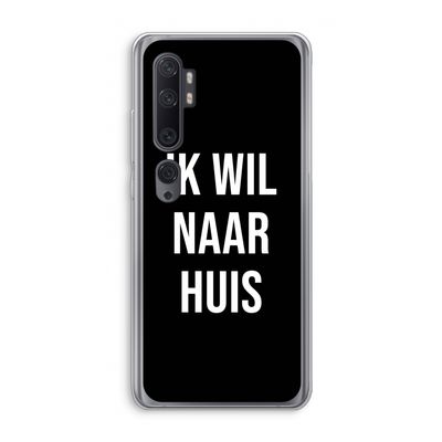 Ik wil naar huis - Zwart: Xiaomi Mi Note 10 Pro Transparant Hoesje