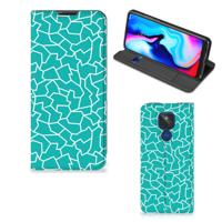 Motorola Moto G9 Play | Bookcase | Cracks Blue