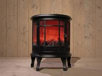 HAARD ZWART 46X23,5X56CM 3X C MET AFSTANDBEDIENING - Annas collection
