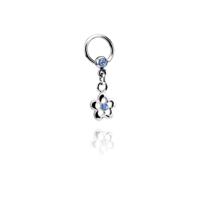 Jeweled Ball Closure Ring met bedel Chirurgisch staal 316L / Belegde messing Piercingringen