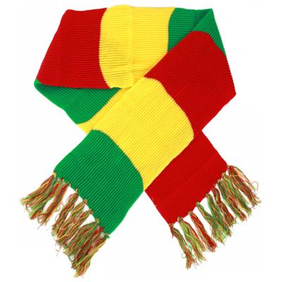 Carnaval verkleed sjaal - rood/geel/groen - Limburg/Maastricht - 180 cm - Feest sjaal
