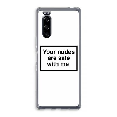Safe with me: Sony Xperia 5 Transparant Hoesje