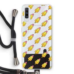Waterijsjes: Samsung Galaxy A70 Transparant Hoesje met koord