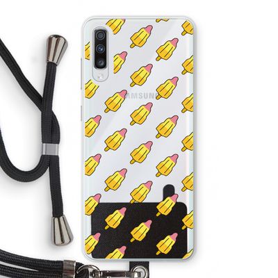 Waterijsjes: Samsung Galaxy A70 Transparant Hoesje met koord