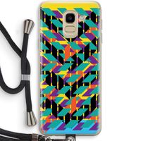 Skew Bee 1: Samsung Galaxy J6 (2018) Transparant Hoesje met koord