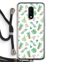 Ananas bladeren: OnePlus 7 Transparant Hoesje met koord