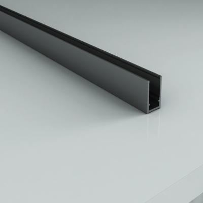 Muurprofiel voor douchewand Aloni | 200 cm | Gunmetal grijs