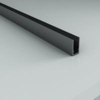 Muurprofiel voor douchewand Aloni | 200 cm | Gunmetal grijs