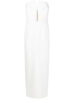 The New Arrivals Ilkyaz Ozel robe-bustier longue à détail de nœud - Blanc