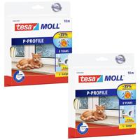 tesa P-PROFIL 05395-00500-00 Afdichtingstape Wit (l x b) 10 m x 9 mm 2 stuk(s) - thumbnail