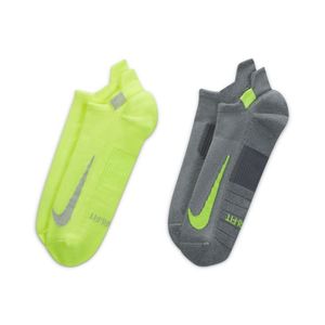 Nike Hardloopsokken Multiplier No-Show 2-Pack - Neon/Grijs