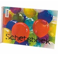 Schetsboek/tekenboek wit papier A5 formaat - thumbnail