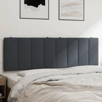Hoofdbordkussen 160 cm fluweel donkergrijs