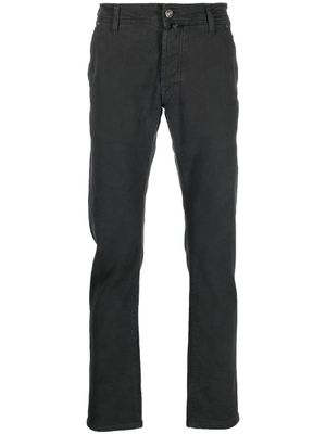 Jacob Cohën pantalon droit à effet délavé - Gris