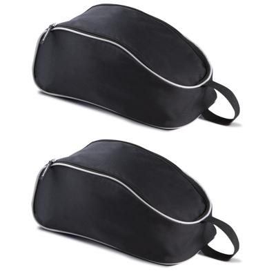 Kimood Schoenentas reizen - 2x - 9 liter - zwart - 38 x 20 x 14 cm - schoenen opbergen