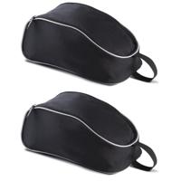 Kimood Schoenentas reizen - 2x - 9 liter - zwart - 38 x 20 x 14 cm - schoenen opbergen