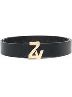 Zadig&Voltaire ceinture en cuir à plaque logo - Noir - thumbnail