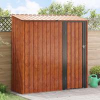 Tuinhuisjes Bruin 203,5 x 73 x 200 cm Metaal