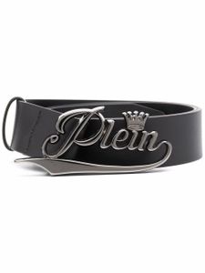 Philipp Plein ceinture à boucle logo - Noir