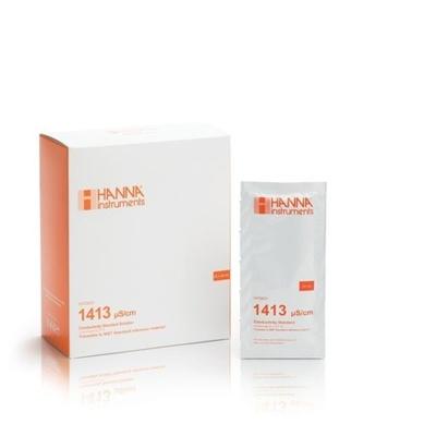 Hanna Instruments Hanna Geleidbaarheidsoplossing 1413 µS/cm, 25 zakjes van 20 ml