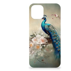 TPU Hoesje voor iPhone 12 Mini Vintage Pauwen