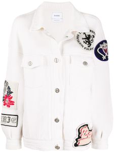 Barrie veste oversize en maille à design patchwork - Blanc