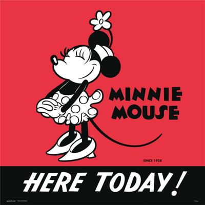 Kunstdruk Disney Minnie 90 I 30x30cm