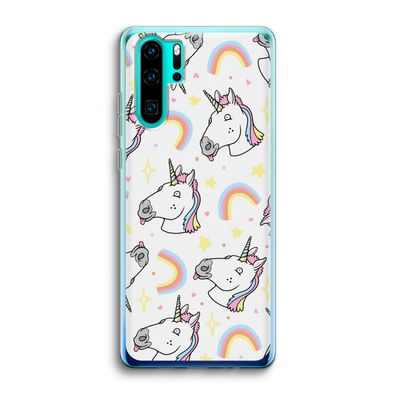 Rainbow Unicorn: Huawei P30 Pro Transparant Hoesje