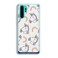 Rainbow Unicorn: Huawei P30 Pro Transparant Hoesje
