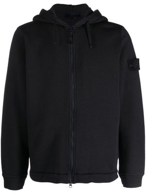 Stone Island Hoodie met patch - Zwart