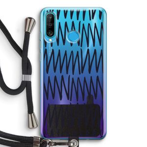 Marrakech Zigzag: Huawei P30 Lite Transparant Hoesje met koord