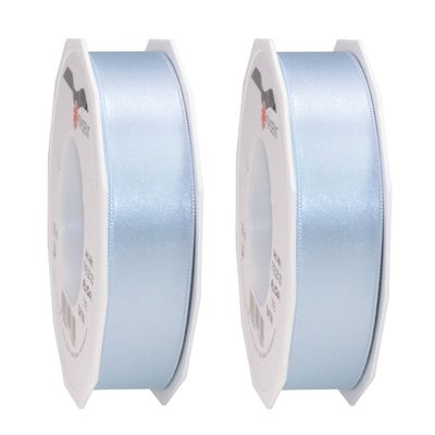 3x Luxe hobby/decoratie lichtblauwe satijnen sierlinten 2,5 cm/25 mm x 25 meter