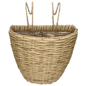 Balkonmand/plantenmand/plantenbak lichtbruin rotan 38 cm