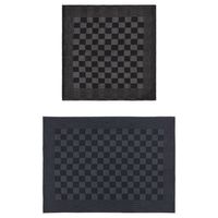 The Living Store Keukendoeken - Set van 10 - 100% katoen - Zwart/Grijs - 50 x 70 cm (L x B) - absorberend