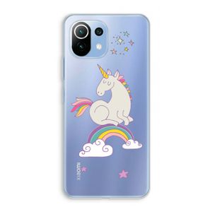 Regenboog eenhoorn: Xiaomi Mi 11 Lite Transparant Hoesje