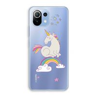 Regenboog eenhoorn: Xiaomi Mi 11 Lite Transparant Hoesje
