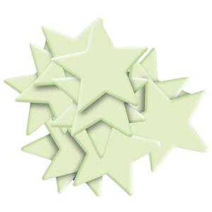 Sterrenhemel glow in the dark - stickers - Dia 8 cm - 18x stuks - Lichtgevende stickers - kinderkame
