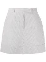 Thom Browne short en seersucker à taille haute - Gris