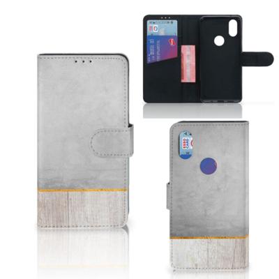 Xiaomi Mi Mix 2s | Book Style Case | Wood Concrete