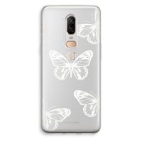 White butterfly: OnePlus 6 Transparant Hoesje