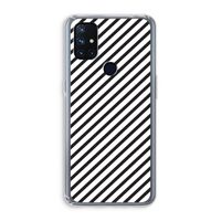 Strepen zwart-wit: OnePlus Nord N10 5G Transparant Hoesje