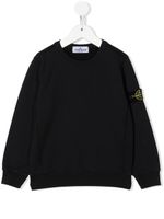 Stone Island Junior sweat à patch logo - Bleu