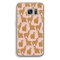 Alpacas: Samsung Galaxy S7 Transparant Hoesje