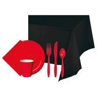 Halloween zwart/rood versiering pakket   - - thumbnail