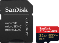 SanDisk microSDHC Extreme Pro 32GB 100MB/s A1 U3 + SD adapter - thumbnail