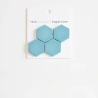 The Mosaic Factory Valencia Mozaiek Tegel Hexagon- Turquoise Glas Recycled 278x325 mm