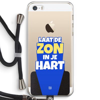 Laat de zon in je hart: iPhone 5 / 5S / SE Transparant Hoesje met koord