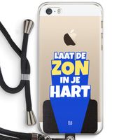 Laat de zon in je hart: iPhone 5 / 5S / SE Transparant Hoesje met koord